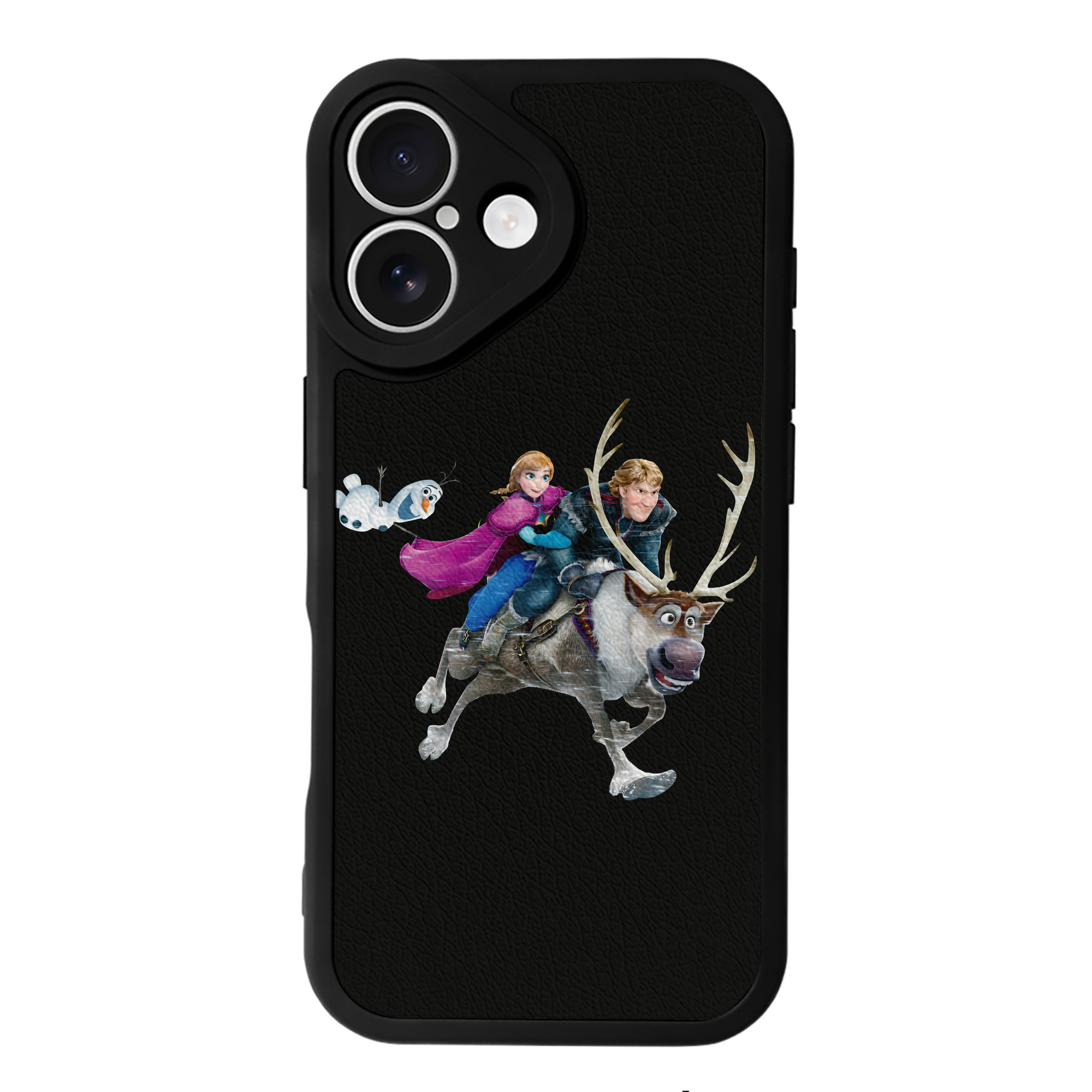 （画像用） アナと雪の女王 アンナ エルサ Frozen Anna Elsa 【iPhone 16シリーズ対応】シリコンスマホケース（レザー調） 材質：シリコン